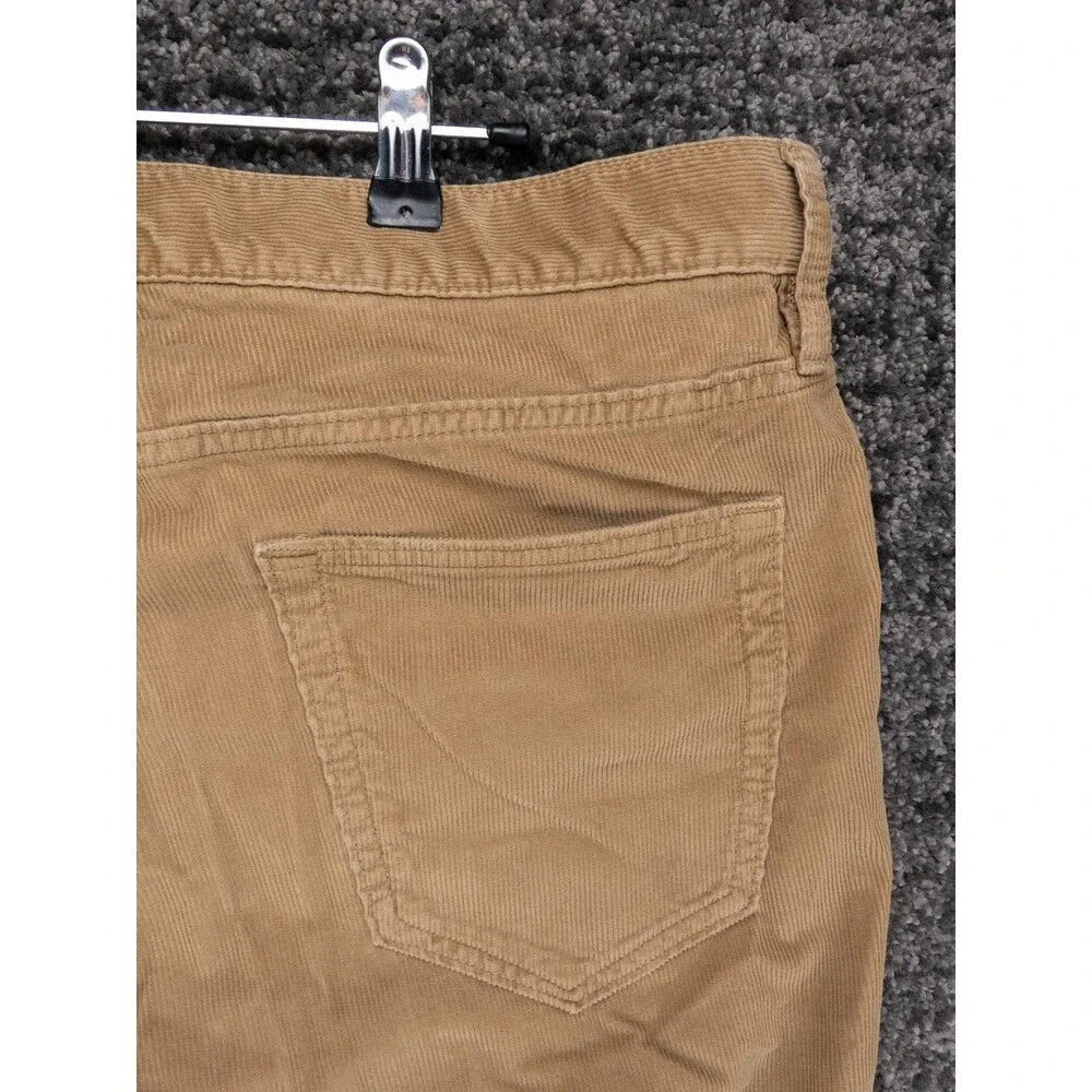 J Crew Pants Mens 34x30 Actual 35x30 Brown Slim Fit Traveler Stretch Corduroy